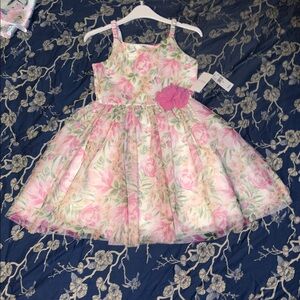 Jessica Simpson Pink Floral Tulle Party Dress NWT